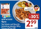 Gyros von MEINE METZGEREI für 2,99 € bei ALDI SÜD im Angebot Gyros von MEINE METZGEREI im aktuellen ALDI SÜD Prospekt