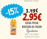 Igéba pêche boisson au Yacon - Symbiose dans le catalogue Naturalia