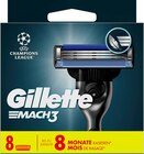 Mach3 Rasierklingen von Gillette für 17,99 € bei Rossmann im Angebot Mach3 Rasierklingen von Gillette im aktuellen Rossmann Prospekt