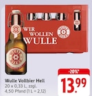 Aktuelles Wulle Vollbier Hell Angebot bei EDEKA in Pforzheim ab 13,99 €