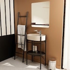 Meuble sous vasque(r) métal et vasque l.55 cm béton beige effet moucheté PAO à Castorama dans Périgny Meuble sous vasque(r) métal et vasque l.55 cm béton beige effet moucheté PAO à Castorama dans Périgny