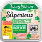 Jambon le supérieur cuit à l'étouffée conservation sans nitrite - FLEURY MICHON - Intermarché Jambon le supérieur cuit à l'étouffée conservation sans nitrite - FLEURY MICHON à 4,37 € dans le catalogue Intermarché