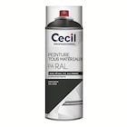 Peinture aérosol noir satiné 400 ml - CECIL PROFFESIONNEL en promo chez Screwfix Tremblay-en-France à 6,79 €