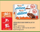 Délice Cacao Fourré au Lait x10 - Kinder dans le catalogue Netto