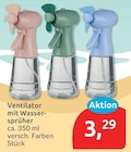 Ventilator mit Wassersprüher für 3,29 € bei budni im Angebot Ventilator mit Wassersprüher im aktuellen budni Prospekt