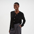 Gilet col rond manches longues noir femme - La Halle Gilet col rond manches longues noir femme à 25,99 € dans le catalogue La Halle