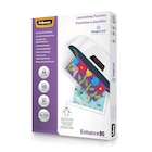 Fellowes - 100 pochettes de plastification A4 (216 x 303 mm) - 80 microns - brillantes - Fellowes en promo chez Bureau Vallée Fellowes - 100 pochettes de plastification A4 (216 x 303 mm) - 80 microns - brillantes - Fellowes dans le catalogue Bureau Vallée