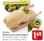 EDEKA Gorxheimertal - Frische Dithmarscher Freilandgans Angebot im Prospekt Frische Dithmarscher Freilandgans bei EDEKA im Gorxheimertal Prospekt für 1,69 €