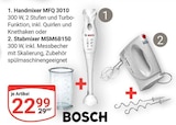 Handmixer MFQ 3010 im Angebot bei GLOBUS in Castrop-Rauxel Handmixer MFQ 3010 Angebote von BOSCH bei GLOBUS Castrop-Rauxel für 22,99 €