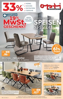 Opti-Wohnwelt Prospekt DRINNEN & DRAUSSEN SPEISEN SPEZIAL mit 8 Seiten