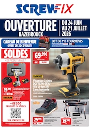 Prospectus Bricolage Screwfix en cours, OUVERTURE HAZEBROUCK, 8 pages, 24/06/2026 - 21/07/2026 Catalogue Bricolage Screwfix en cours à Aire-sur-la-Lys et alentours, OUVERTURE HAZEBROUCK, 8 pages, 24/06/2026 - 21/07/2026