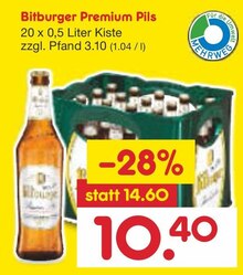 Premium Pils oder Alkoholfrei bei Netto Marken-Discount in Übach-Palenberg Premium Pils oder Alkoholfrei im Angebot bei Netto Marken-Discount Übach-Palenberg für 10,40 €