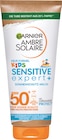 Ambre Solaire Kids Sensitive Expert+ Sonnenmilch LSF 50+ von Garnier für 7,95 € bei Rossmann im Angebot Ambre Solaire Kids Sensitive Expert+ Sonnenmilch LSF 50+ von Garnier im aktuellen Rossmann Prospekt