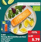 Norweg. Bio-Lachsfilet mit Haut von K-BIO im aktuellen Kaufland Prospekt für 5,79 €