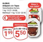 Antipasti im Angebot bei GLOBUS in Neunkirchen Antipasti Angebote von GLOBUS bei GLOBUS Neunkirchen für 1,99 €