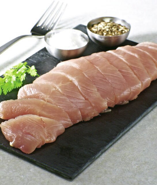 Filet de poulet tranché