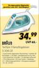 TexStyle 3 Dampfbügeleisen SI 3041 GR von BRAUN für 34,99 € bei MEDIMAX im Angebot TexStyle 3 Dampfbügeleisen SI 3041 GR von BRAUN im aktuellen MEDIMAX Prospekt