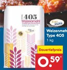 Weizenmehl Type 405 im Netto Marken-Discount Prospekt Weizenmehl Type 405 von Korn Mühle im aktuellen Netto Marken-Discount Prospekt für 0,59 €