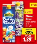 Eistee Pfirsich im Angebot bei Lidl in Bautzen Eistee Pfirsich Angebote von Pfanner bei Lidl Bautzen für 1,39 €