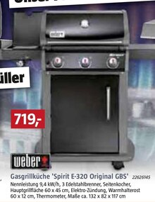 Gasgrillküche 'Spirit E-320 Original GBS' 22626145 bei BAUHAUS in Bremerhaven Gasgrillküche 'Spirit E-320 Original GBS' 22626145 im Angebot bei BAUHAUS Bremerhaven für 719,00 €