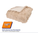 Action Langenau - Wohndecke aus Kunstpelz Angebot im Prospekt Wohndecke aus Kunstpelz bei Action im Langenau Prospekt für 14,95 €