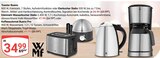 Toaster Bueno oder Eierkocher Stelio oder Edelstahl-Wasserkocher Stelio oder Kaffeeautomat Bueno Pro im Angebot bei GLOBUS in Hanau Toaster Bueno oder Eierkocher Stelio oder Edelstahl-Wasserkocher Stelio oder Kaffeeautomat Bueno Pro Angebote von WMF bei GLOBUS Hanau für 34,99 €