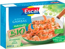 Queues de gambas marinées Bio surgelées - Carrefour à Paris Queues de gambas marinées Bio surgelées en promo chez Carrefour Paris à 7,46 €