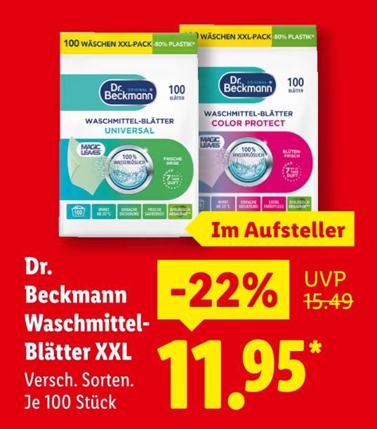Waschmittel-Blätter Universal