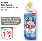 Total Aktiv Gel im Angebot bei GLOBUS in Zwickau Total Aktiv Gel Angebote von WC Ente bei GLOBUS Zwickau für 2,25 €