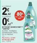 Nettoyant désinfectant - SANYTOL en promo chez E.Leclerc Nettoyant désinfectant - SANYTOL dans le catalogue E.Leclerc