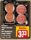 Angus Irish Beef oder Beef Rindfleisch Burger Patties im Angebot bei REWE in Köln Angus Irish Beef oder Beef Rindfleisch Burger Patties Angebote von Butcher's Burger bei REWE Köln für 3,33 €