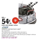 Promo Porte-vélo ariane 3 vélos à 54,90 € dans le catalogue E.Leclerc à Montluçon