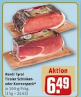 Tiroler Schinken oder Karreespeck von Handl Tyrol im aktuellen REWE Prospekt für 6,49 €