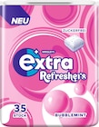 Kaugummi, Refreshers Bubblemint, zuckerfrei von EXTRA für 2,95 € bei dm-drogerie markt im Angebot Kaugummi, Refreshers Bubblemint, zuckerfrei von EXTRA im aktuellen dm-drogerie markt Prospekt