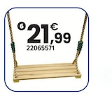 Siège de Balançoire Bois pour Portique 1,90 - 2,50 m en promo chez JouéClub Rennes à 21,99 €