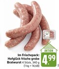 Frische grobe Bratwurst bei EDEKA im Hemsbach Prospekt für 4,99 €
