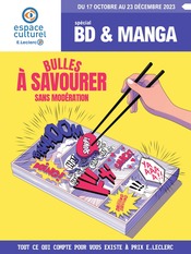 Catalogue E.Leclerc à Chaponnay cette semaine, valable du 17/10/2023 au 23/12/2023 Prospectus E.Leclerc à Chaponnay, "Spécial BD & MANGA", 16 pages de promos valables du 17/10/2023 au 23/12/2023