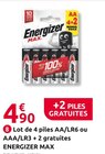 Lot de 4 piles AA/LR6 ou AAA/LR3 + 2 gratuites MAX à Mr. Bricolage dans Amiens Lot de 4 piles AA/LR6 ou AAA/LR3 + 2 gratuites MAX à Mr. Bricolage dans Amiens