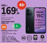 Smartphone redmi 15c - XIAOMI en promo chez E.Leclerc Dunkerque à 169,90 €