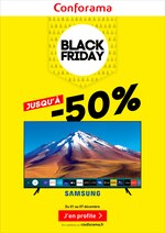 Catalogue Conforama à Rosny-sous-Bois, avec 1 pages Prospectus Conforama à Rosny-sous-Bois, "Black Friday, jusqu'à -50%", 1 pages, 01/12/2020 - 07/12/2020