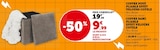 Coffre pouf pliable effet velours côtelé en promo chez Super U Clichy à 9,99 €