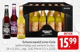 Schwarzwald Limo Cola Angebote von Schwarzwald Sprudel bei EDEKA Mössingen für 15,99 €
