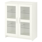 Schrank mit Türen Glas/weiß von BRIMNES im aktuellen IKEA Prospekt für 99,99 €