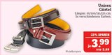 Unisex Gürtel im Angebot bei Marktkauf in Hof Unisex Gürtel Angebote bei Marktkauf Hof für 3,99 €