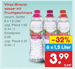 Mineralwasser mit Fruchtgeschmack von Vitrex für 0,99 € bei Netto Marken-Discount im Angebot Mineralwasser mit Fruchtgeschmack von Vitrex im aktuellen Netto Marken-Discount Prospekt