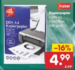Kopierpapier im Angebot bei Netto Marken-Discount in Suhl Kopierpapier Angebote von maker bei Netto Marken-Discount Suhl für 4,99 €