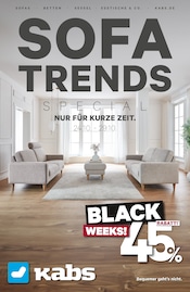 Kabs Halstenbek Prospekt der aktuellen Woche, gültig von 24.10.2025 bis 29.10.2025 Aktueller Kabs Halstenbek Prospekt "SOFA TRENDS." mit 11 Seiten