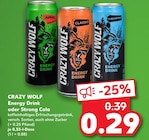 Aktuelles Energy Drink oder Strong Cola Angebot bei Kaufland in Norderstedt ab 0,29 €