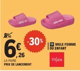 Mule femme ou enfant - TISSAIA en promo chez E.Leclerc Grenoble à 6,26 €