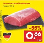 Schweine-Lachs/Schälbraten bei Netto Marken-Discount im Delitzsch Prospekt für 0,66 €